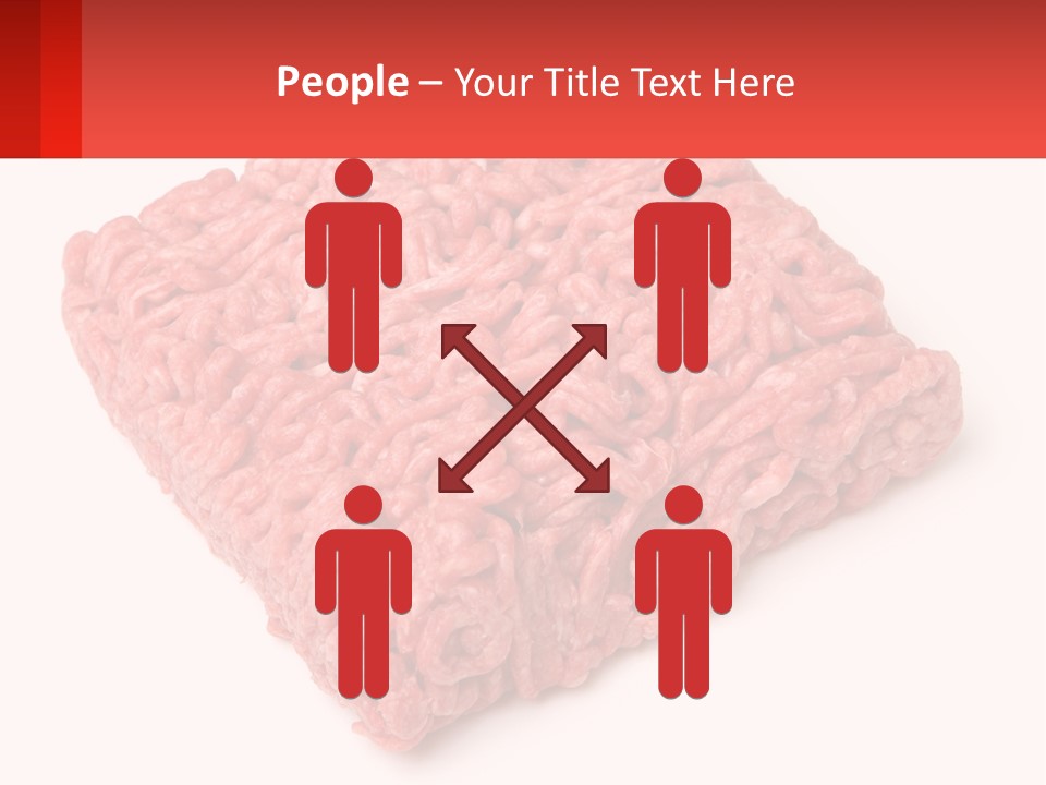 A Large Piece Of Ground Beef On A White Background PowerPoint Template