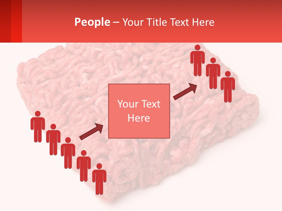 A Large Piece Of Ground Beef On A White Background PowerPoint Template