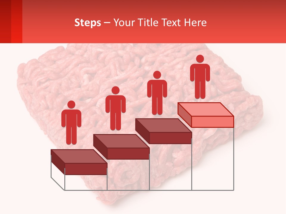 A Large Piece Of Ground Beef On A White Background PowerPoint Template