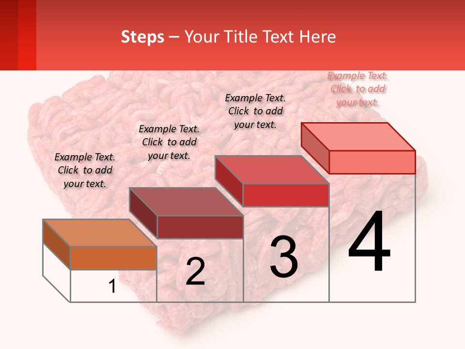 A Large Piece Of Ground Beef On A White Background PowerPoint Template