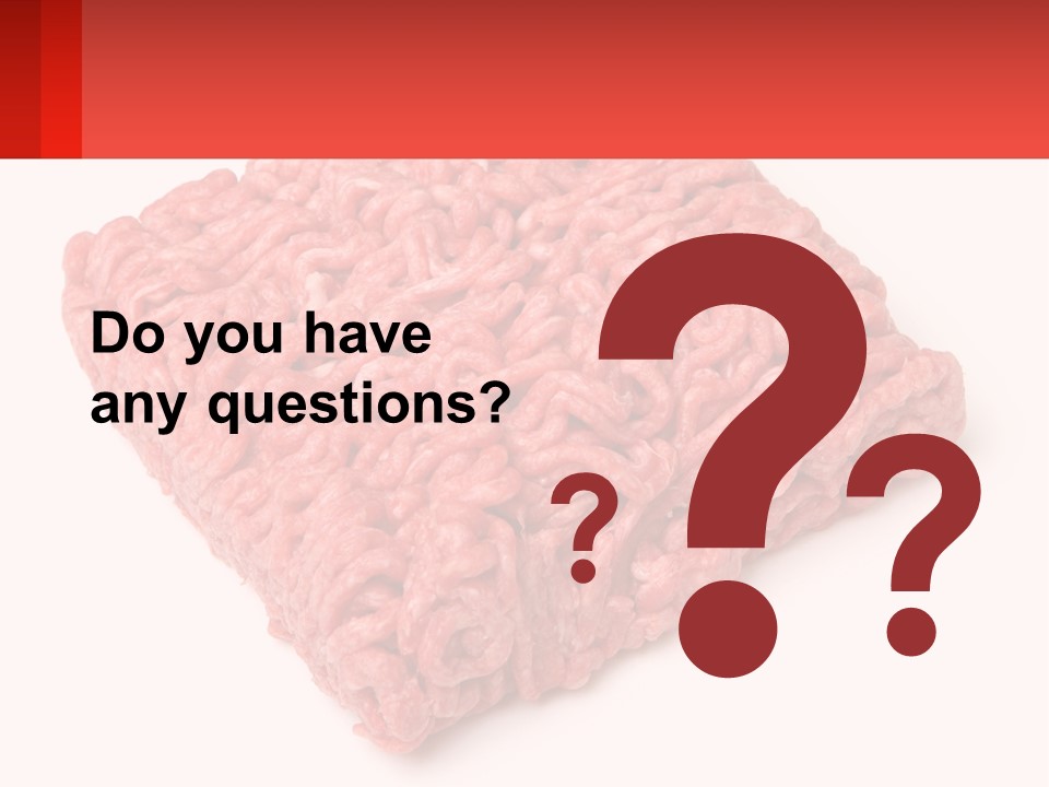 A Large Piece Of Ground Beef On A White Background PowerPoint Template