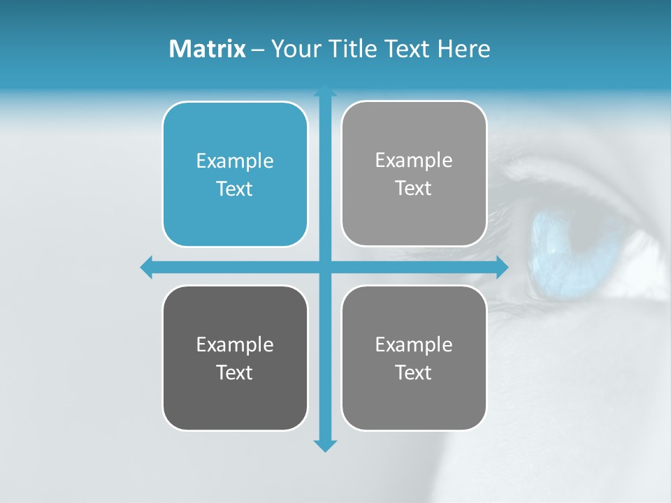 A Woman's Blue Eye With Long Lashes PowerPoint Template