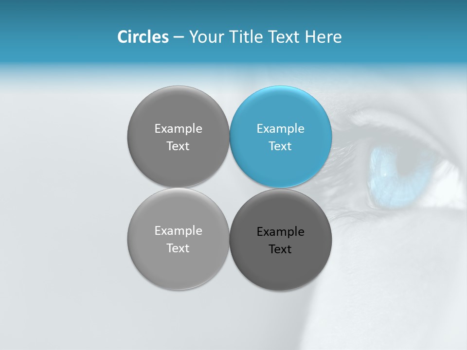 A Woman's Blue Eye With Long Lashes PowerPoint Template