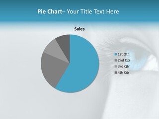 A Woman's Blue Eye With Long Lashes PowerPoint Template