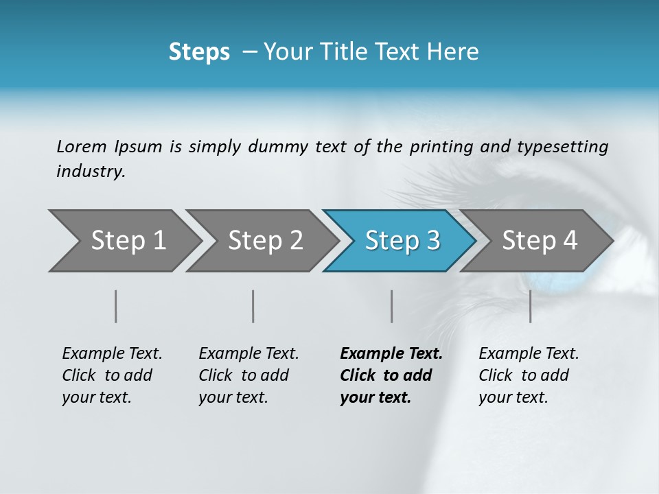 A Woman's Blue Eye With Long Lashes PowerPoint Template