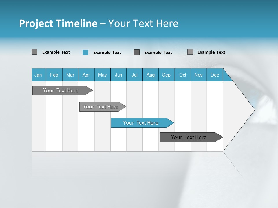 A Woman's Blue Eye With Long Lashes PowerPoint Template