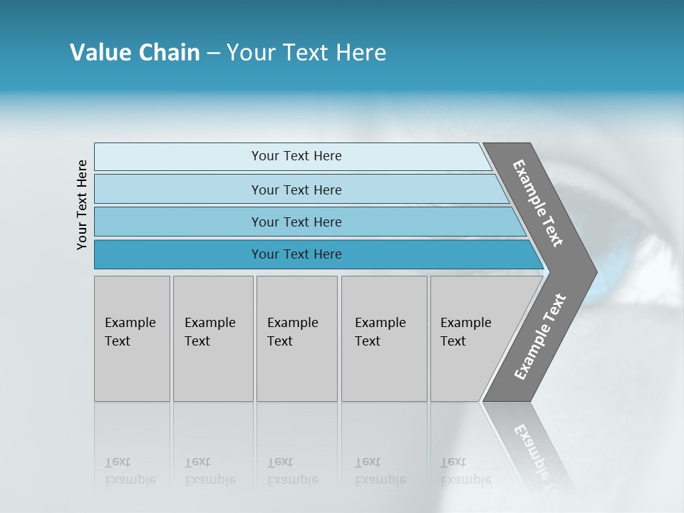 A Woman's Blue Eye With Long Lashes PowerPoint Template