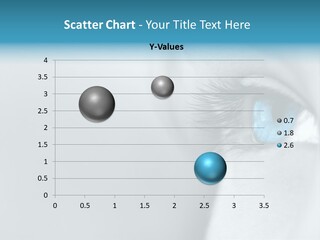 A Woman's Blue Eye With Long Lashes PowerPoint Template