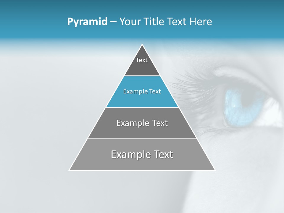 A Woman's Blue Eye With Long Lashes PowerPoint Template