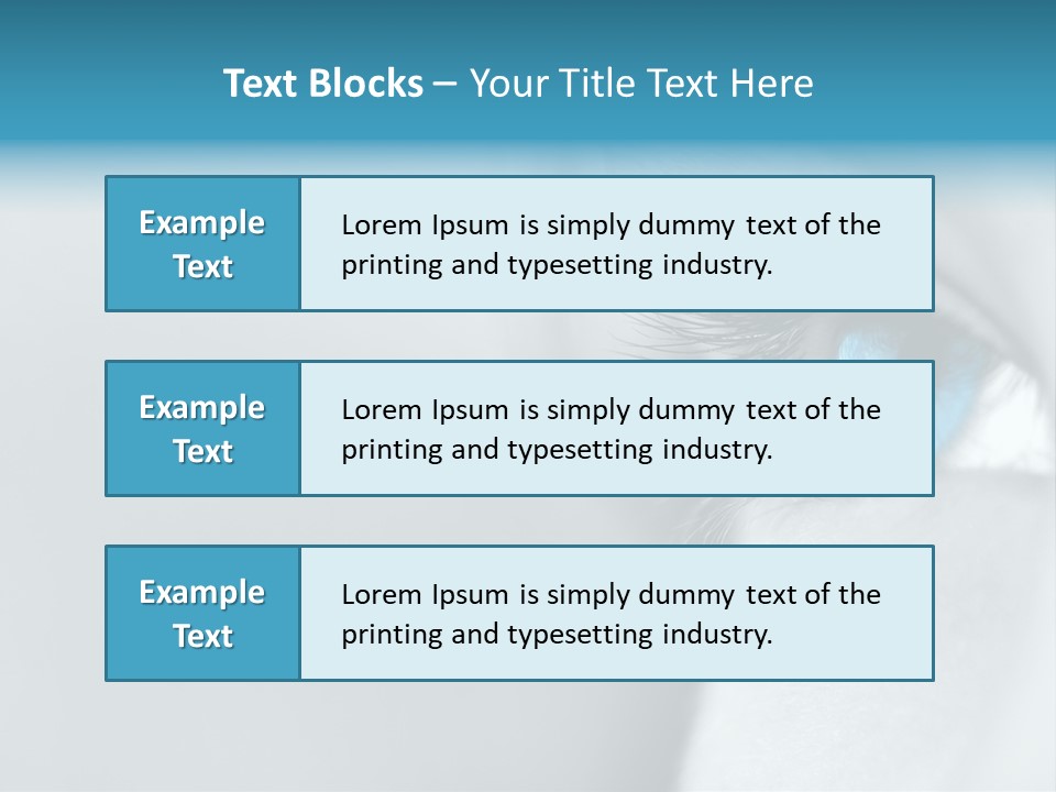 A Woman's Blue Eye With Long Lashes PowerPoint Template