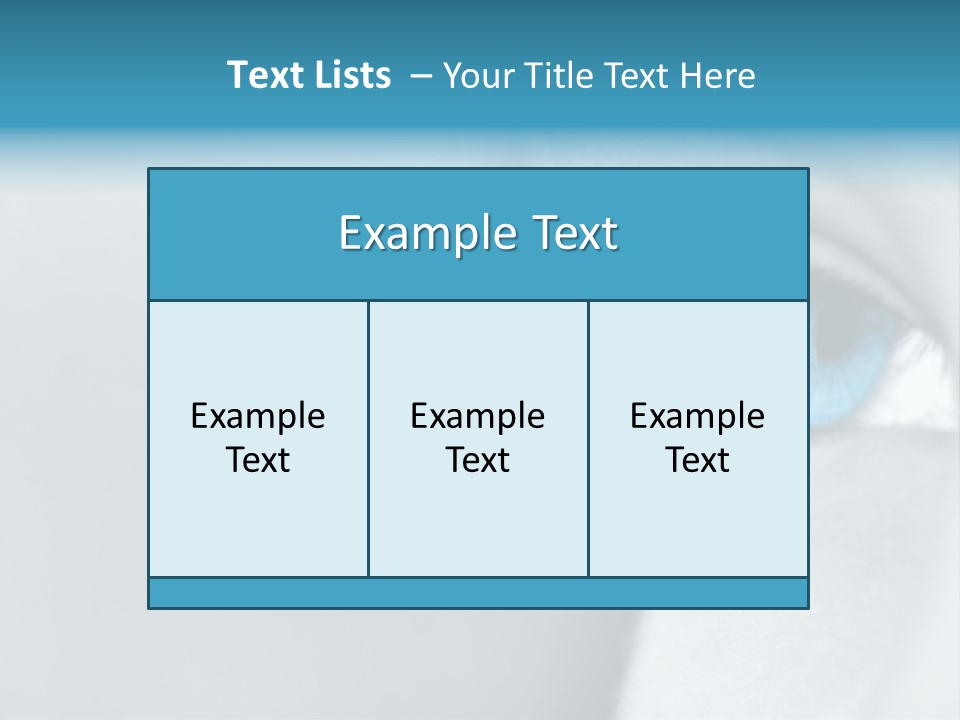 A Woman's Blue Eye With Long Lashes PowerPoint Template