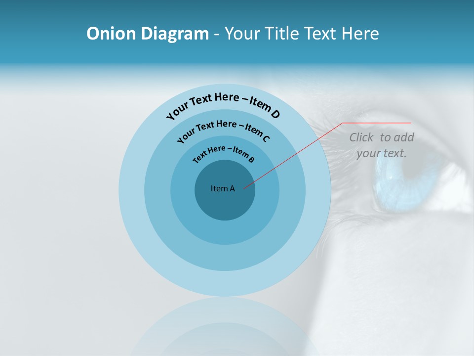 A Woman's Blue Eye With Long Lashes PowerPoint Template