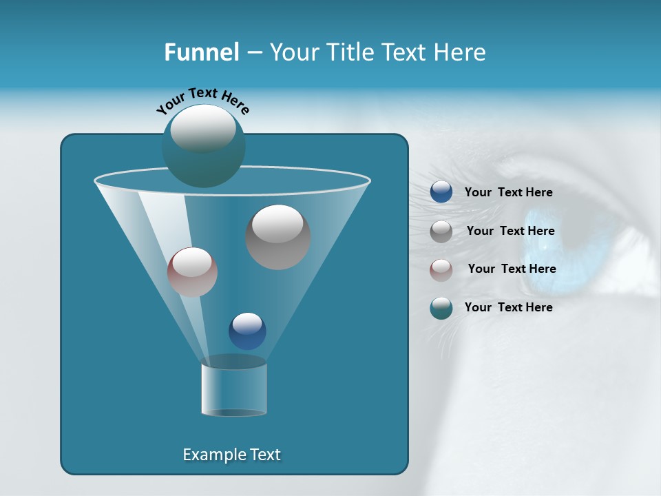 A Woman's Blue Eye With Long Lashes PowerPoint Template