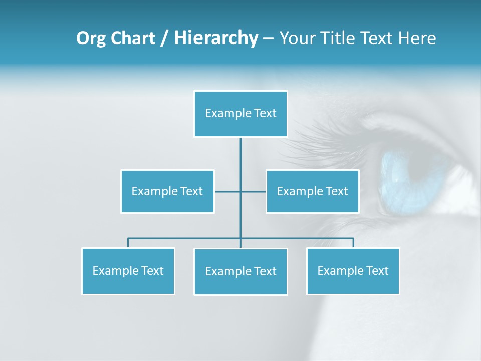 A Woman's Blue Eye With Long Lashes PowerPoint Template