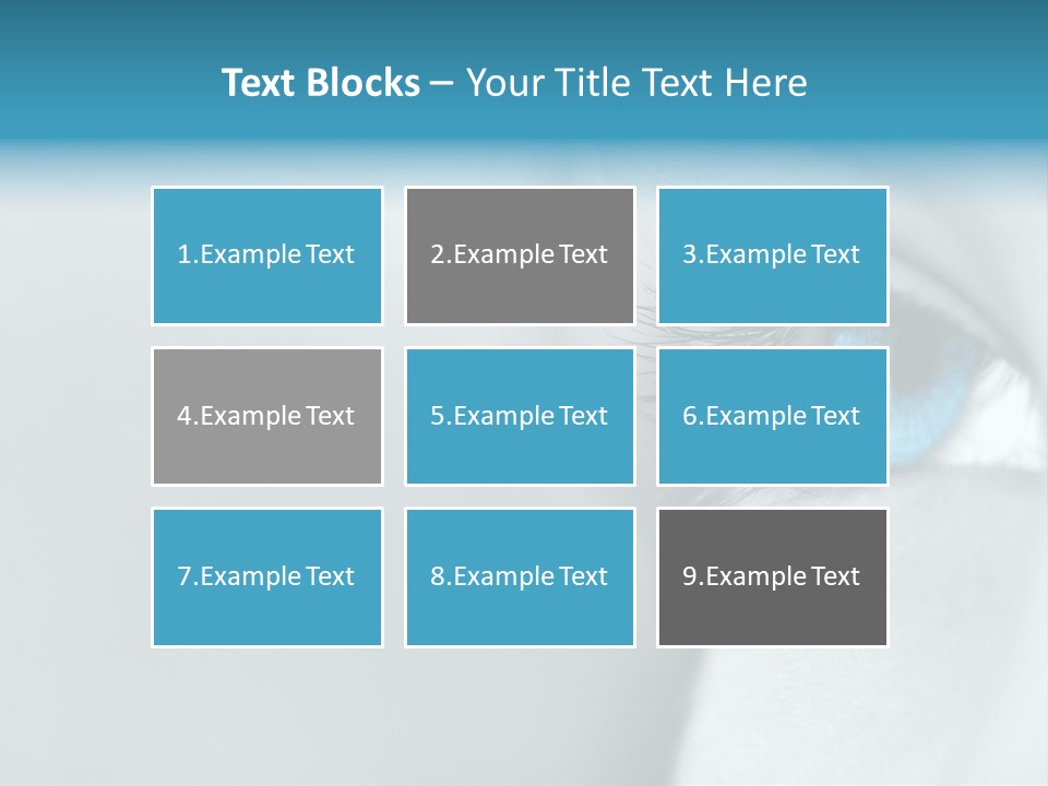 A Woman's Blue Eye With Long Lashes PowerPoint Template