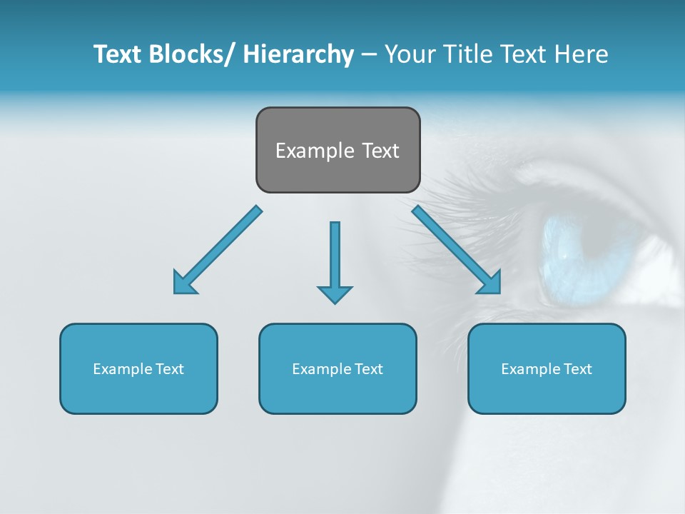 A Woman's Blue Eye With Long Lashes PowerPoint Template