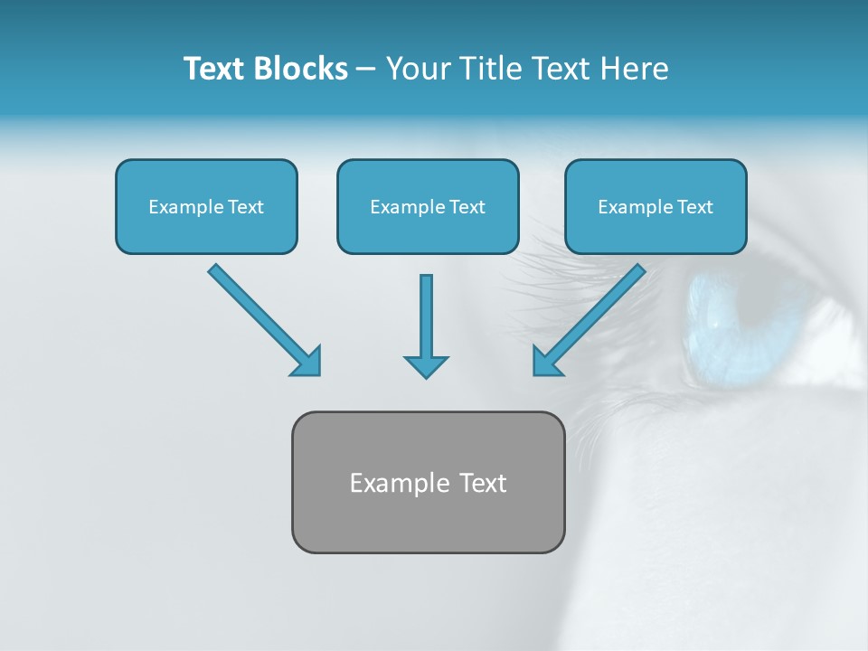 A Woman's Blue Eye With Long Lashes PowerPoint Template
