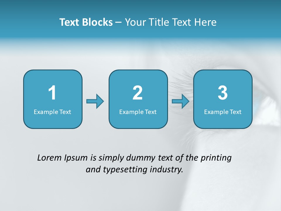 A Woman's Blue Eye With Long Lashes PowerPoint Template