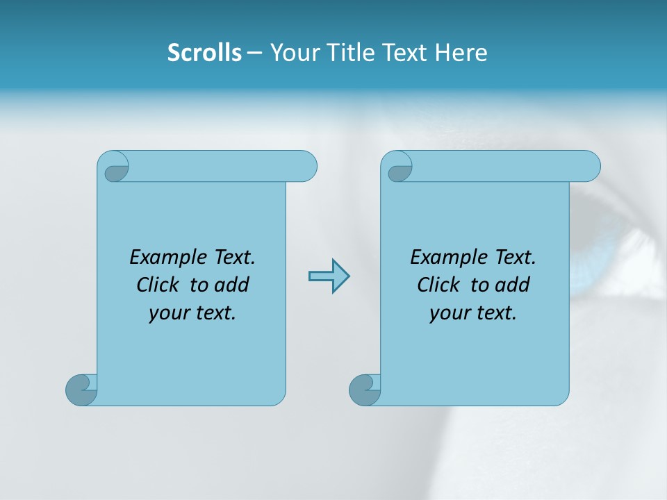 A Woman's Blue Eye With Long Lashes PowerPoint Template