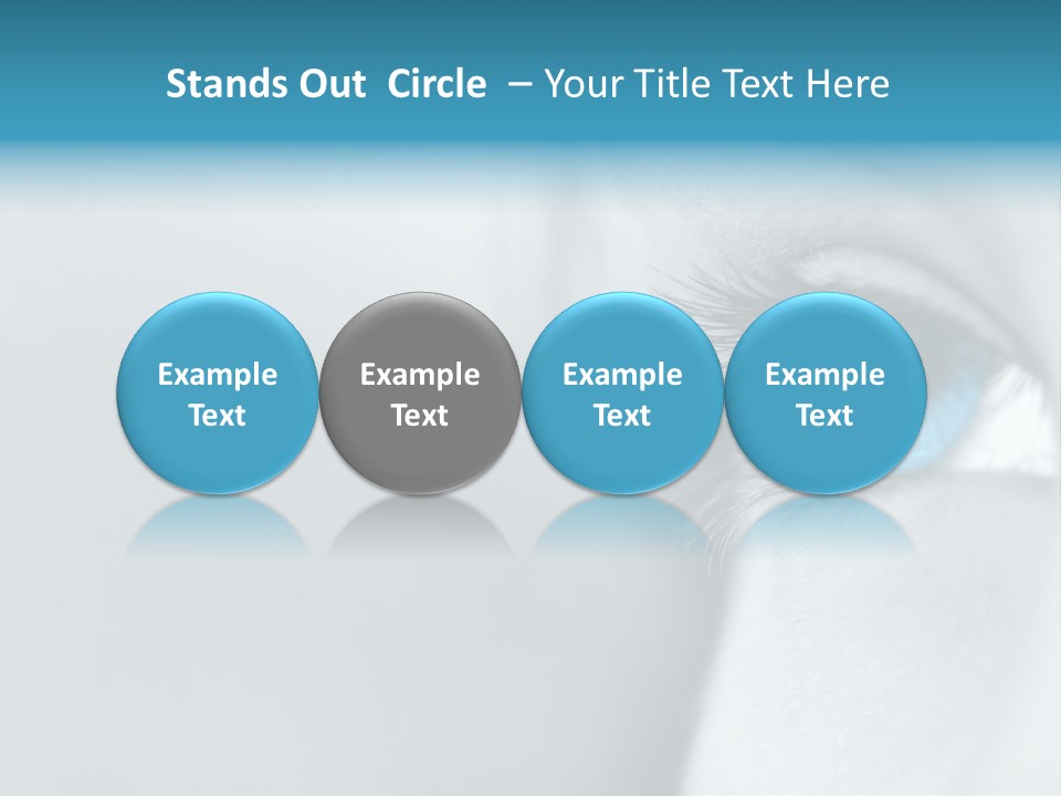 A Woman's Blue Eye With Long Lashes PowerPoint Template