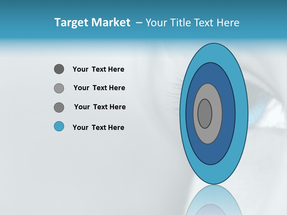 A Woman's Blue Eye With Long Lashes PowerPoint Template