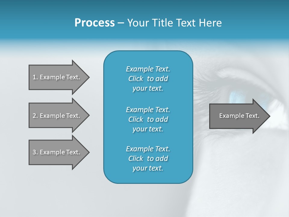 A Woman's Blue Eye With Long Lashes PowerPoint Template