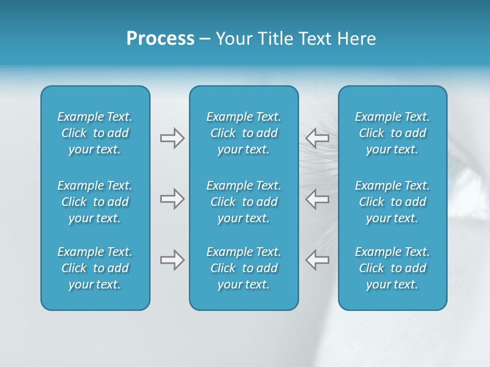 A Woman's Blue Eye With Long Lashes PowerPoint Template