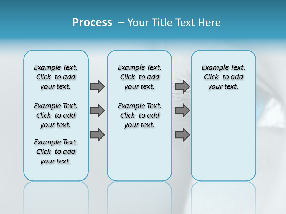 A Woman's Blue Eye With Long Lashes PowerPoint Template