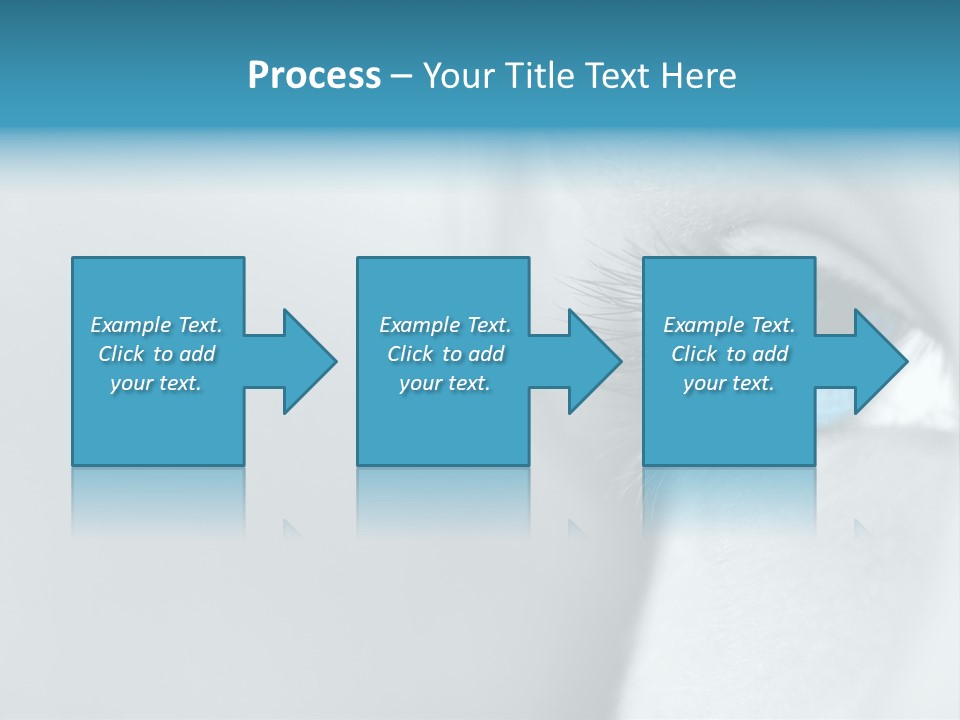 A Woman's Blue Eye With Long Lashes PowerPoint Template