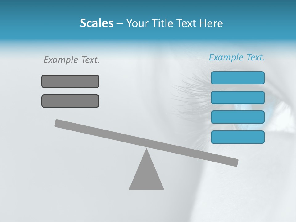 A Woman's Blue Eye With Long Lashes PowerPoint Template