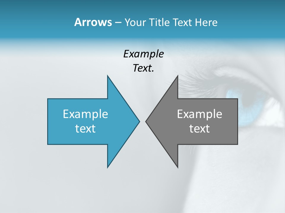 A Woman's Blue Eye With Long Lashes PowerPoint Template