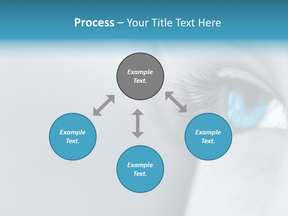 A Woman's Blue Eye With Long Lashes PowerPoint Template
