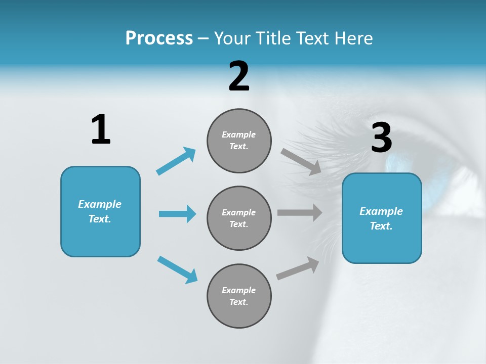 A Woman's Blue Eye With Long Lashes PowerPoint Template