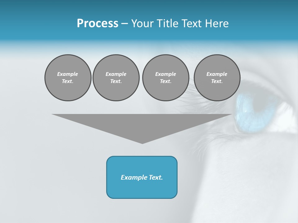 A Woman's Blue Eye With Long Lashes PowerPoint Template