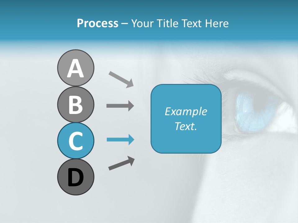 A Woman's Blue Eye With Long Lashes PowerPoint Template