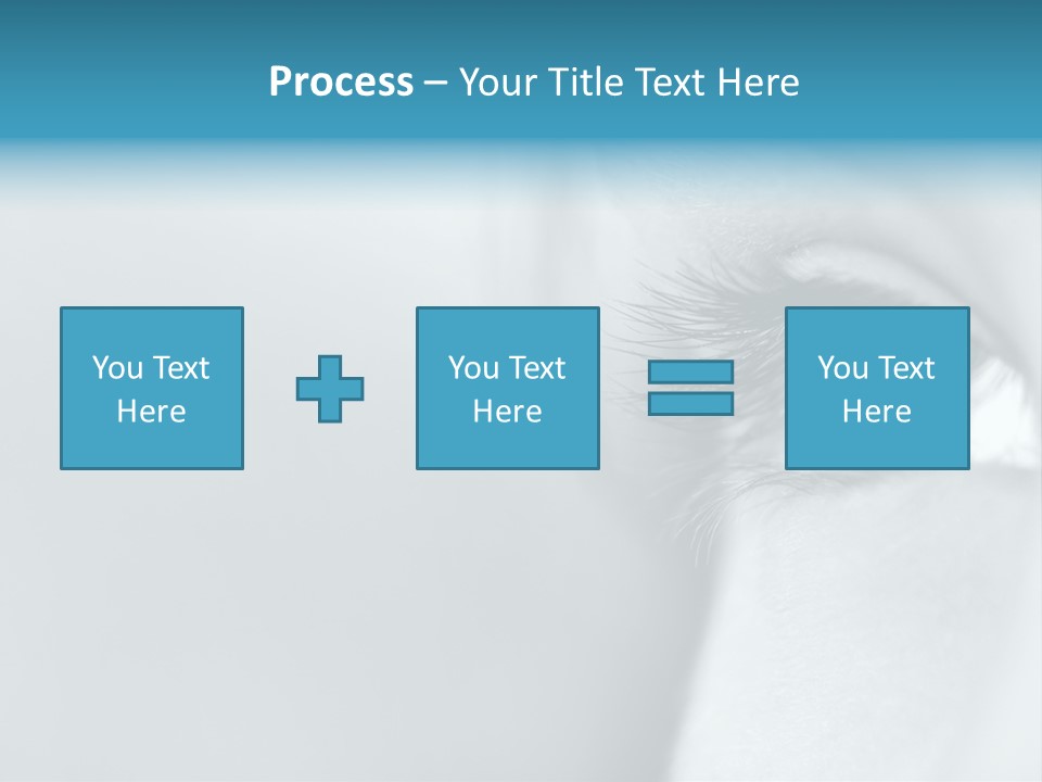 A Woman's Blue Eye With Long Lashes PowerPoint Template