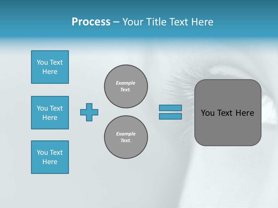 A Woman's Blue Eye With Long Lashes PowerPoint Template