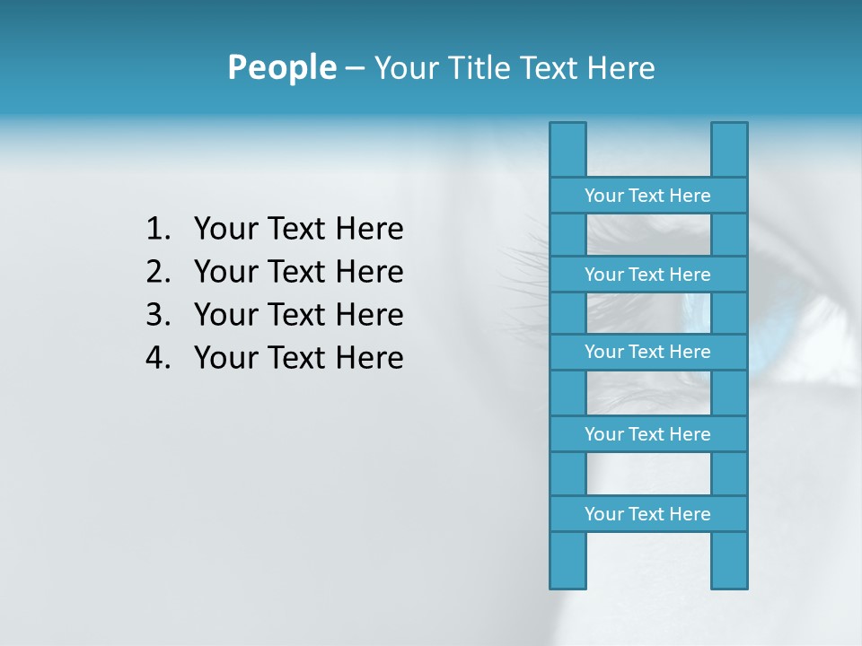 A Woman's Blue Eye With Long Lashes PowerPoint Template