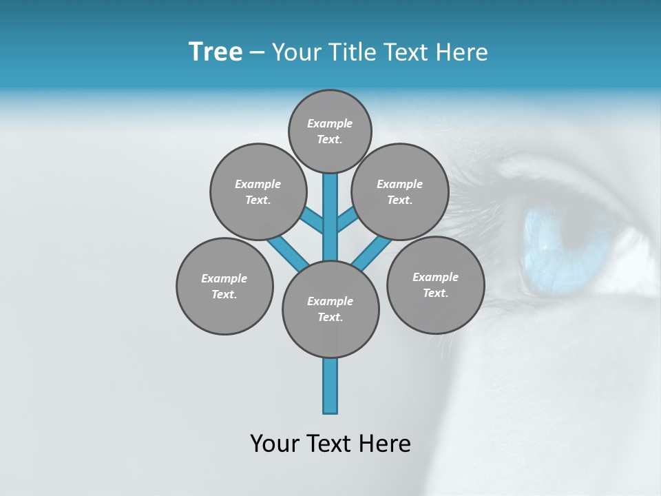 A Woman's Blue Eye With Long Lashes PowerPoint Template