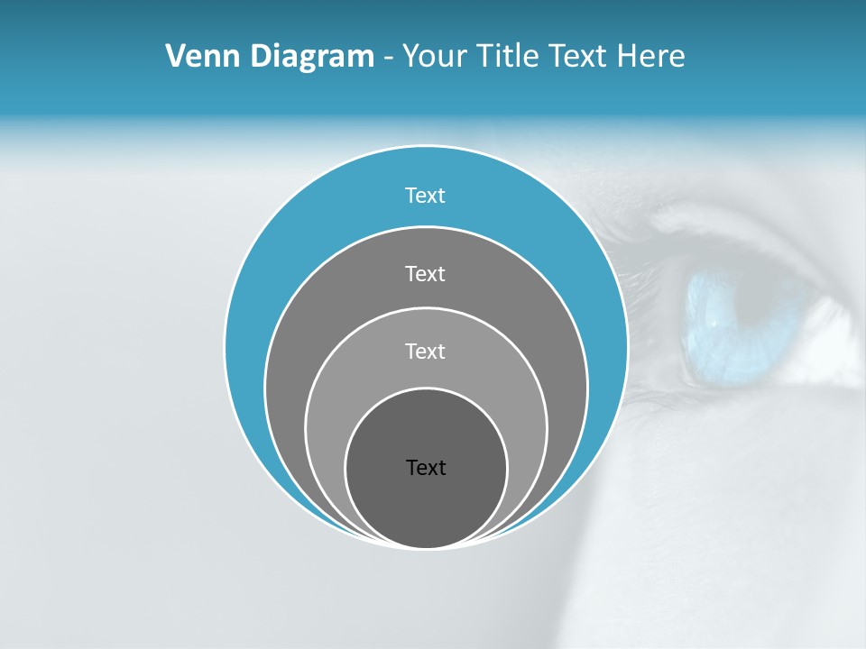 A Woman's Blue Eye With Long Lashes PowerPoint Template