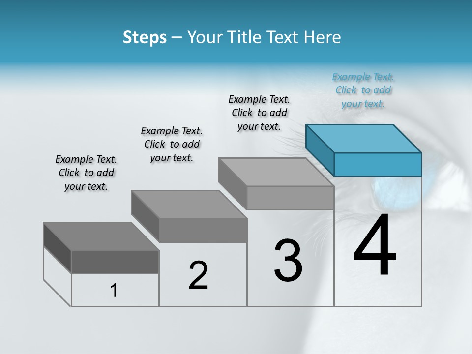 A Woman's Blue Eye With Long Lashes PowerPoint Template