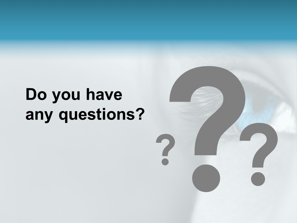 A Woman's Blue Eye With Long Lashes PowerPoint Template