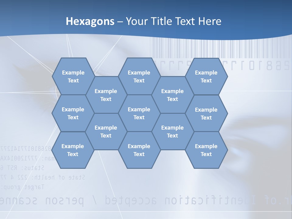 A Woman's Eye With Bar Code In The Background PowerPoint Template