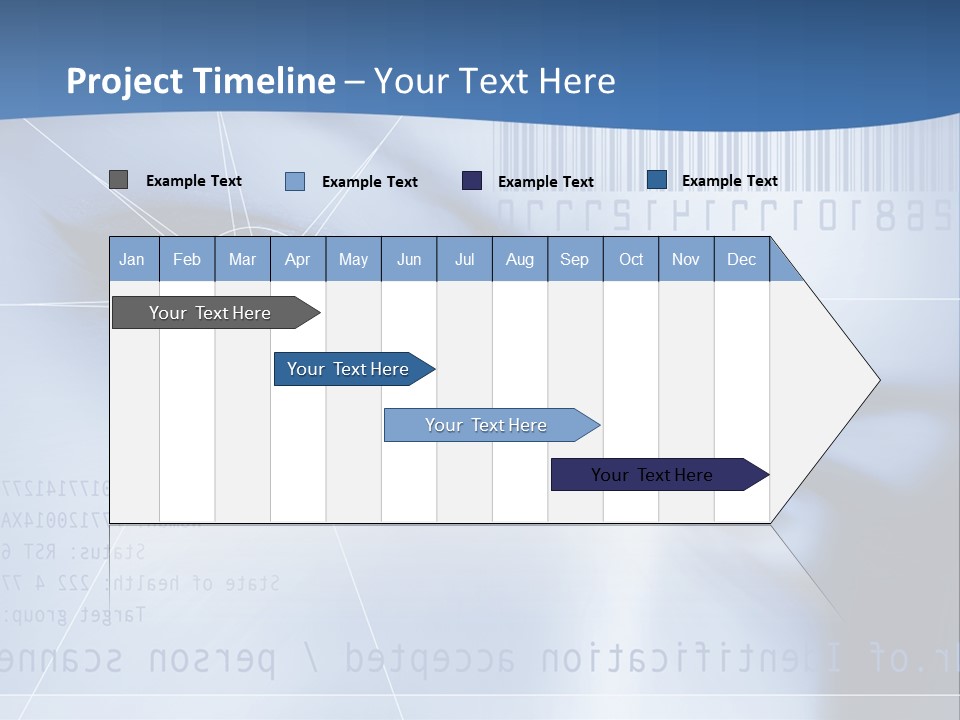 A Woman's Eye With Bar Code In The Background PowerPoint Template