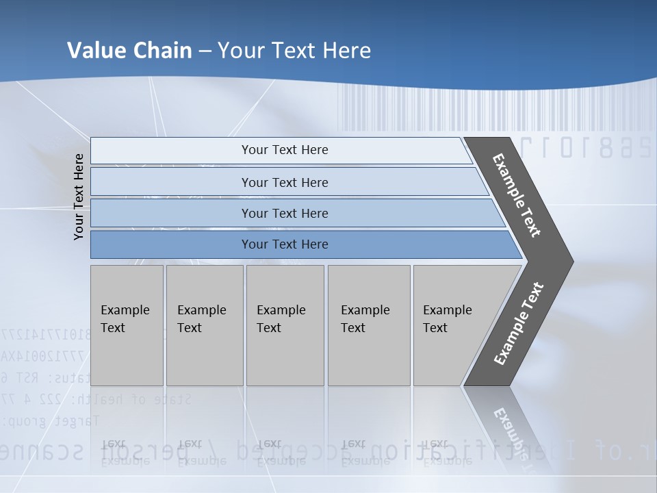 A Woman's Eye With Bar Code In The Background PowerPoint Template