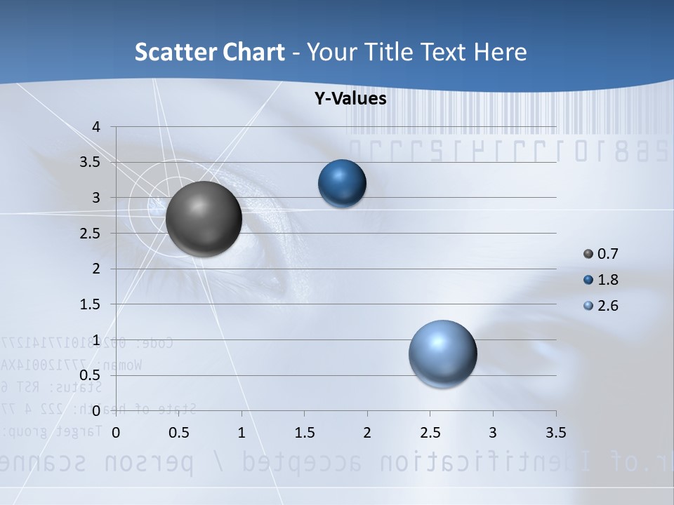A Woman's Eye With Bar Code In The Background PowerPoint Template