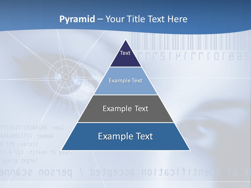 A Woman's Eye With Bar Code In The Background PowerPoint Template