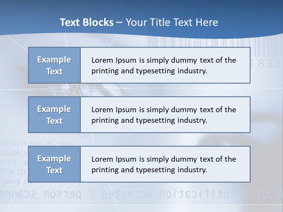 A Woman's Eye With Bar Code In The Background PowerPoint Template