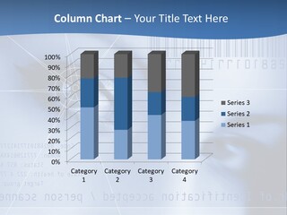 A Woman's Eye With Bar Code In The Background PowerPoint Template