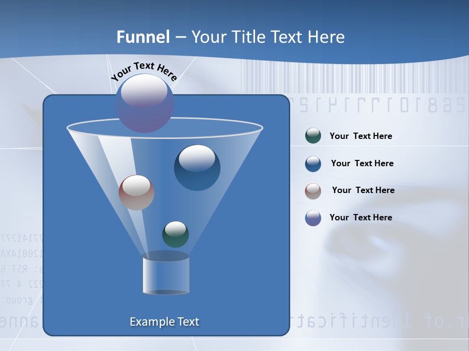 A Woman's Eye With Bar Code In The Background PowerPoint Template